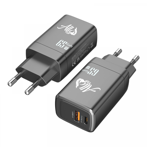Chargeur Allo Top GaN 65W avec deux ports