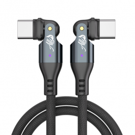 Câble USB-C 150W Ultra Rapide – Rotatif 180° avec LED – Charge & Transfert